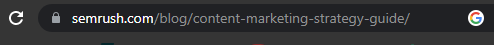 Semrush permalink for the guide on content marketing strategy